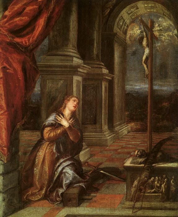  Titian St.Catherine of Alexandria at Prayer Norge oil painting art